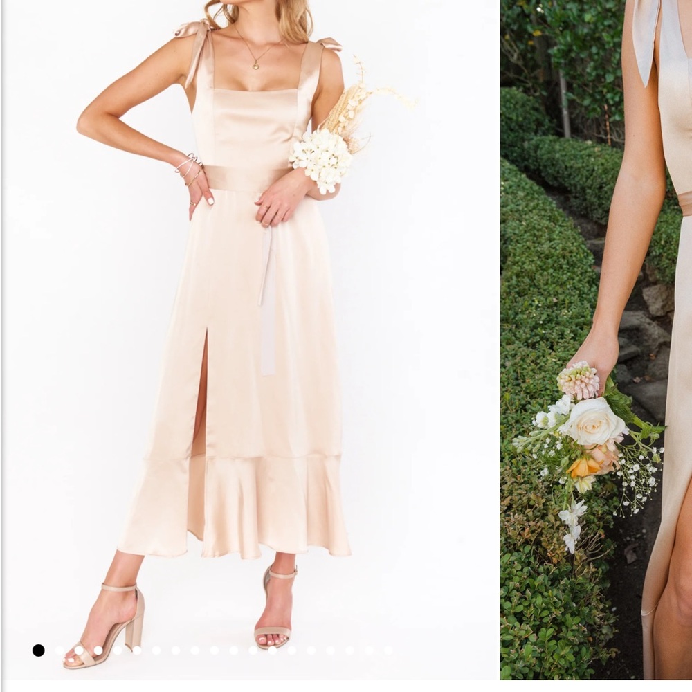 Show Me Your MuMu Cream Midi Dress